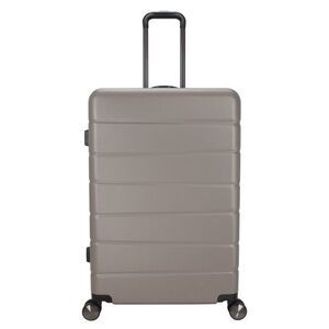 Skyline -  Hardside Large Checked Spinner Suitcase -  Tan